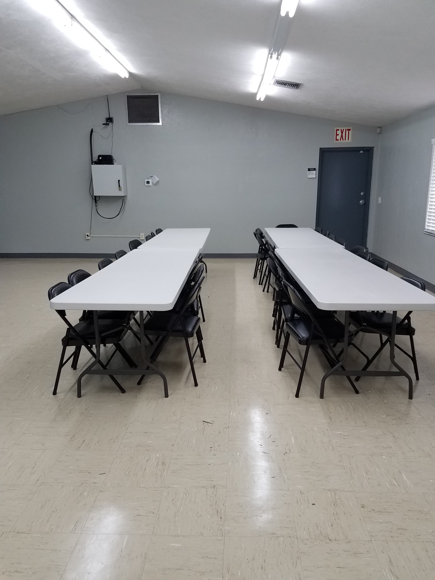Tables in meeting room